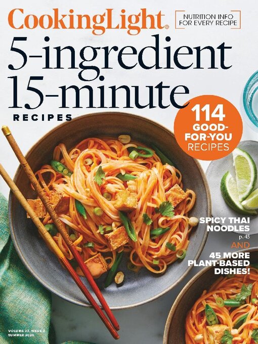 Title details for Cooking Light 5 Ingredients, 15 Minutes by People Inc. - Wait list